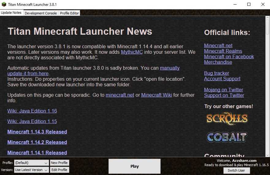 Titan Minecraft Launcher 3.8.2