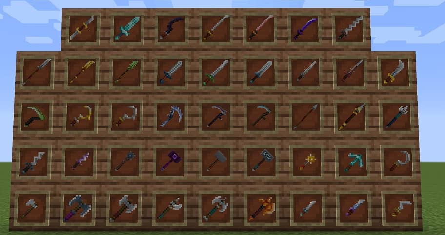 MC Dungeons Weapons mod